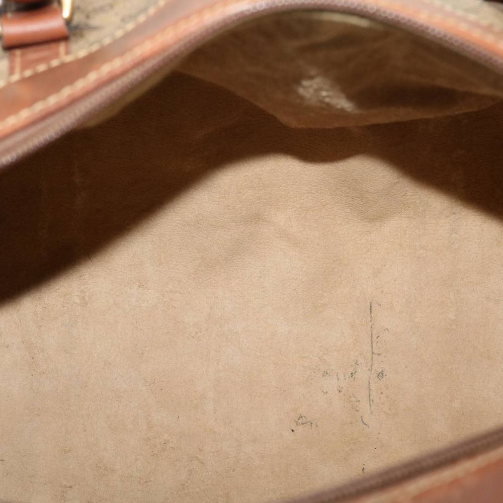 GUCCI Micro GG Canvas Boston Bag PVC Leather Beige Auth fm2107 - Picture 9 of 10